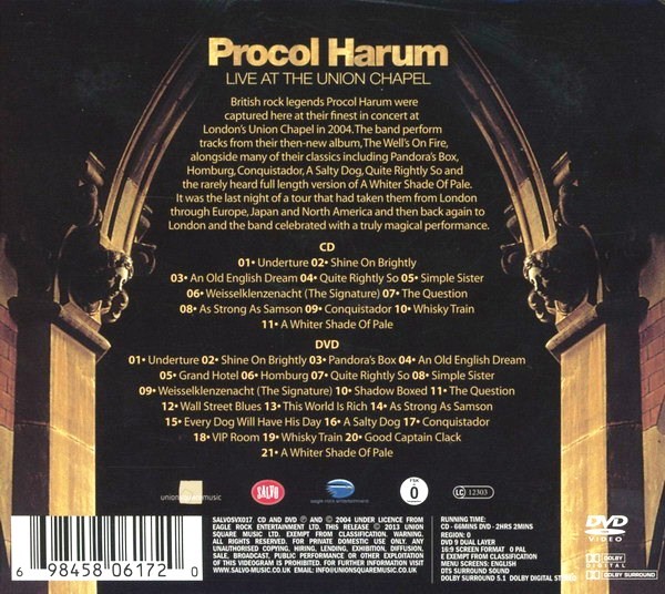 PROCOL HARUM - LIVE AT UNION CHAPEL - Imagen 2