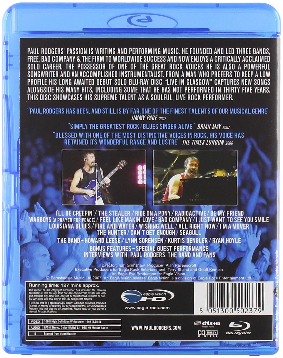PAUL RODGERS - LIVE IN GLASGOW - Imagen 2