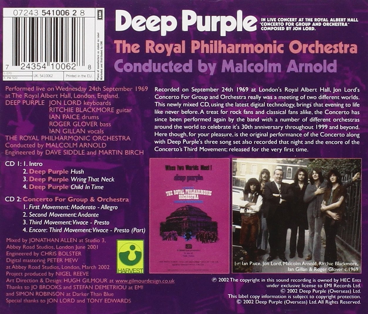 DEEP PURPLE - THE ROYAL ALBERT HALL 1969 - Imagen 2