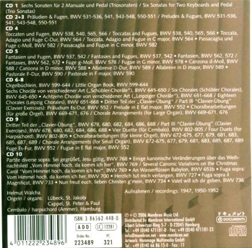 JOHANN SEBASTIAN BACH - ORGAN WORKS 1685-1750 - Imagen 2