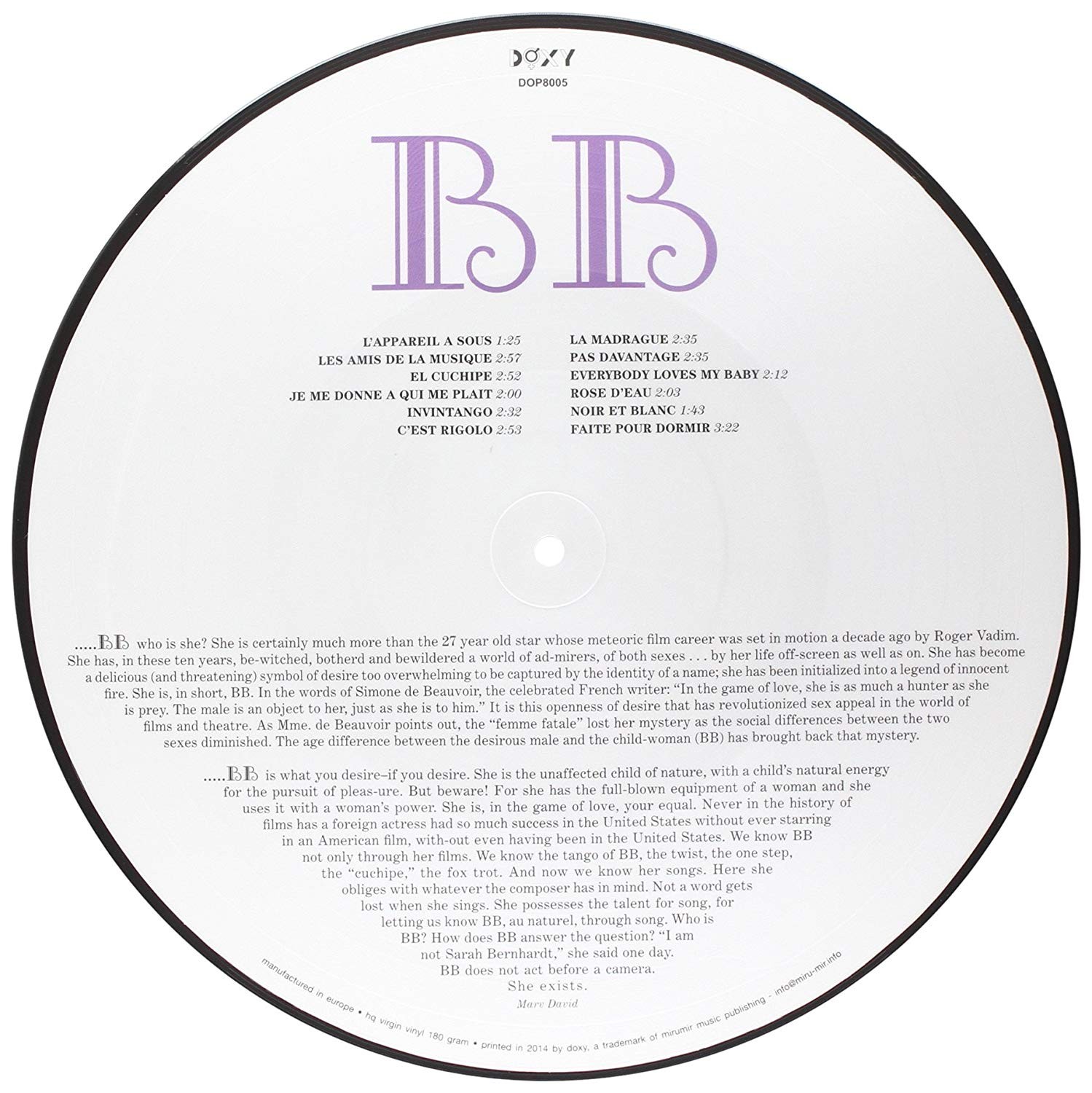 BRIGITTE BARDOT - BRIGITTE BARDOT SINGS - Imagen 2