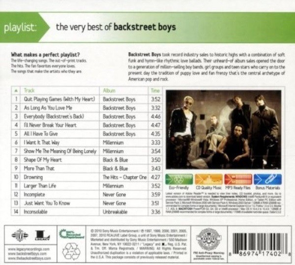 BACKSTREET BOYS - PLAYLIST - THE VERY BEST OF BACKSTREET BOYS - Imagen 2