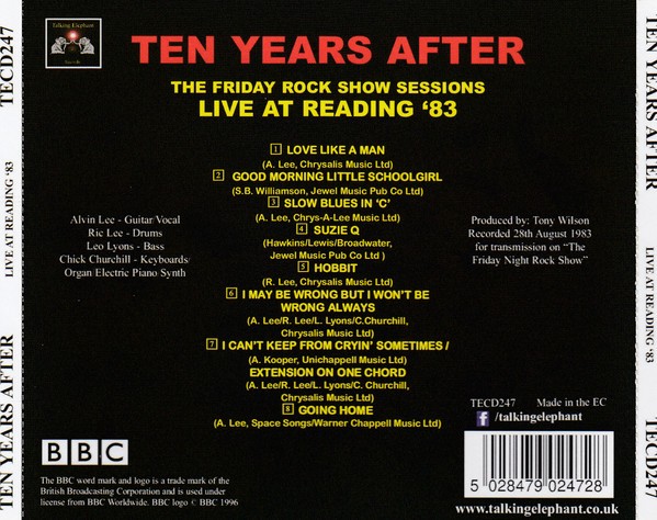 TEN YEARS AFTER - LIVE AT READING 83 - Imagen 2