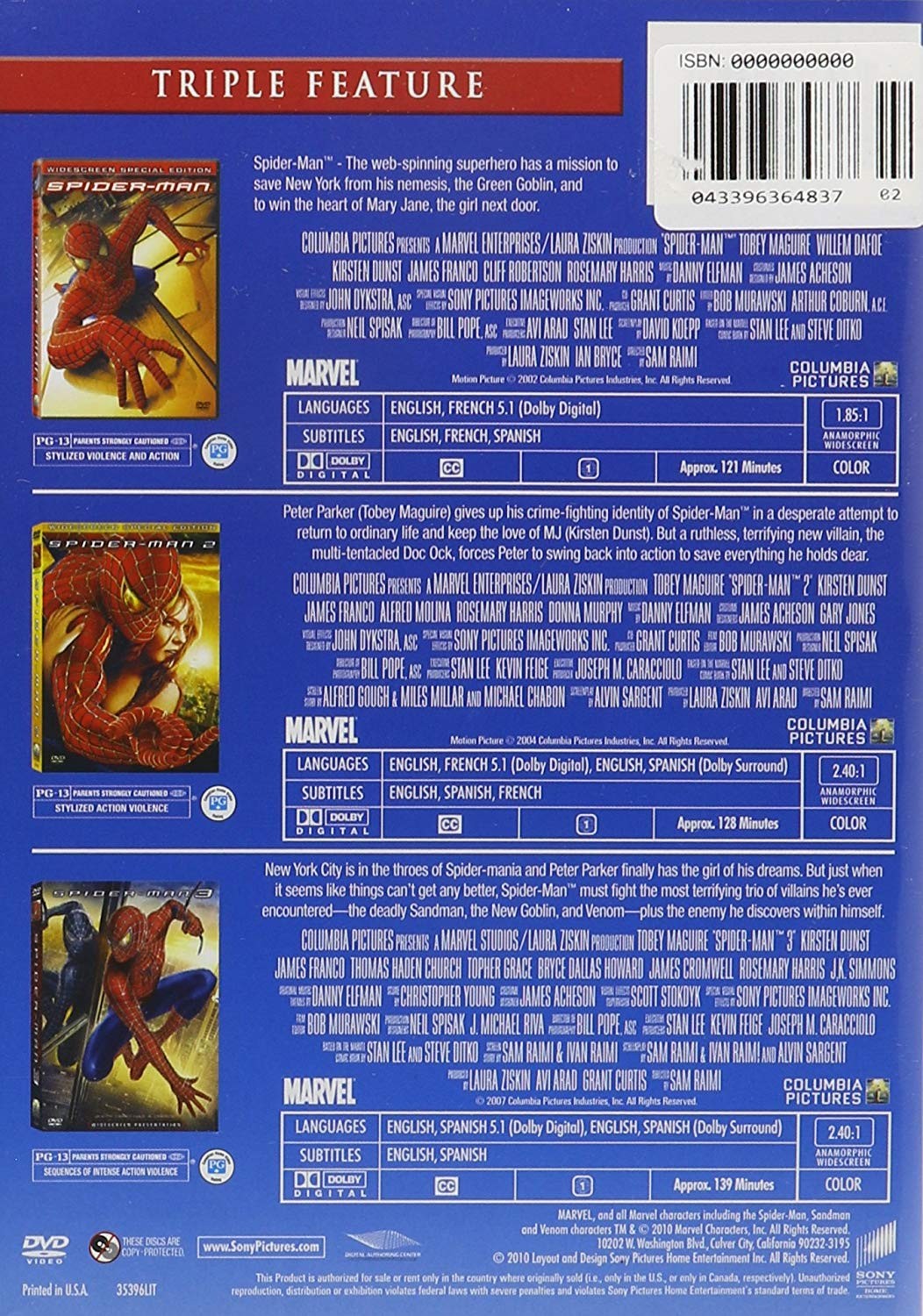 SPIDER MAN - 1 - 2 - 3 - Imagen 2