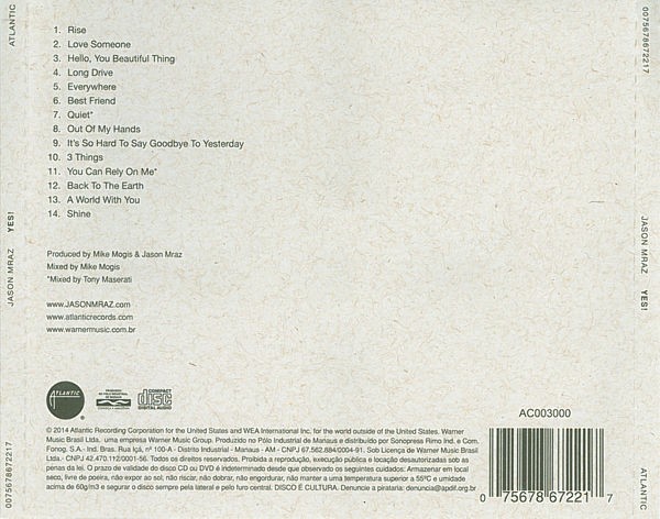 JASON MRAZ - YES - Imagen 2