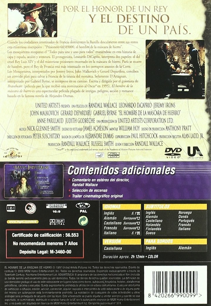 EL HOMBRE DE LA MASCARA DE HIERRO - Imagen 2