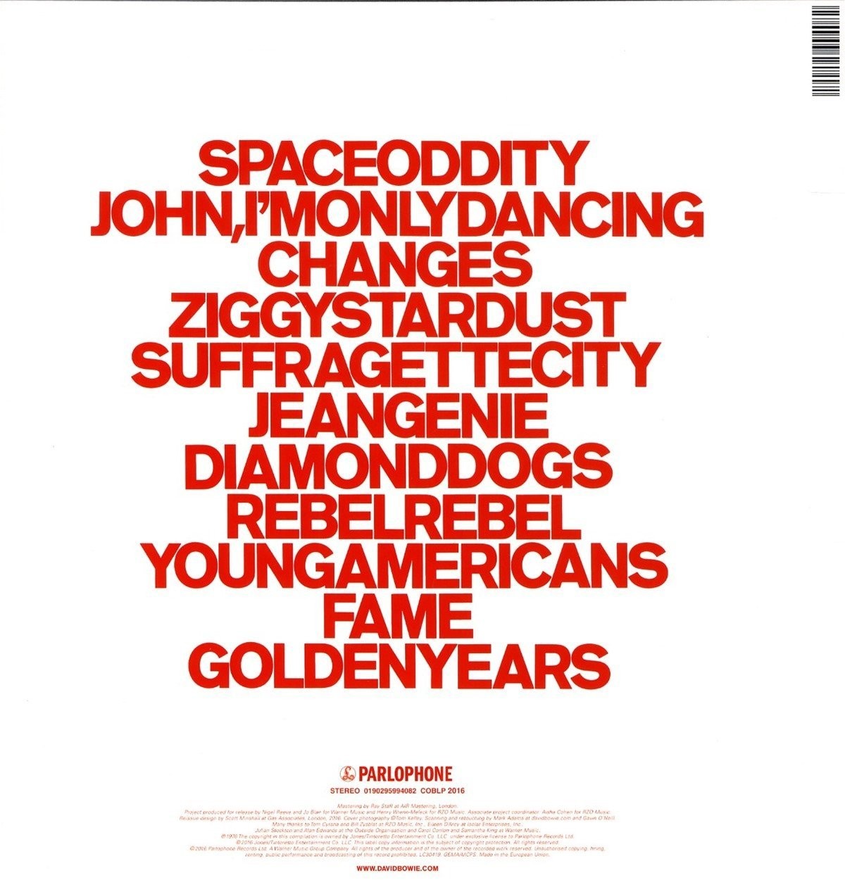 DAVID BOWIE - CHANGESONEBOWIE