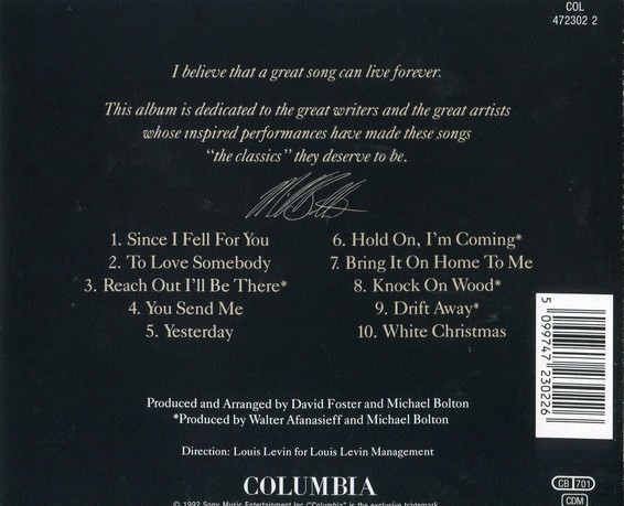 MICHAEL BOLTON - TIMELESS - THE CLASSICS - Imagen 2