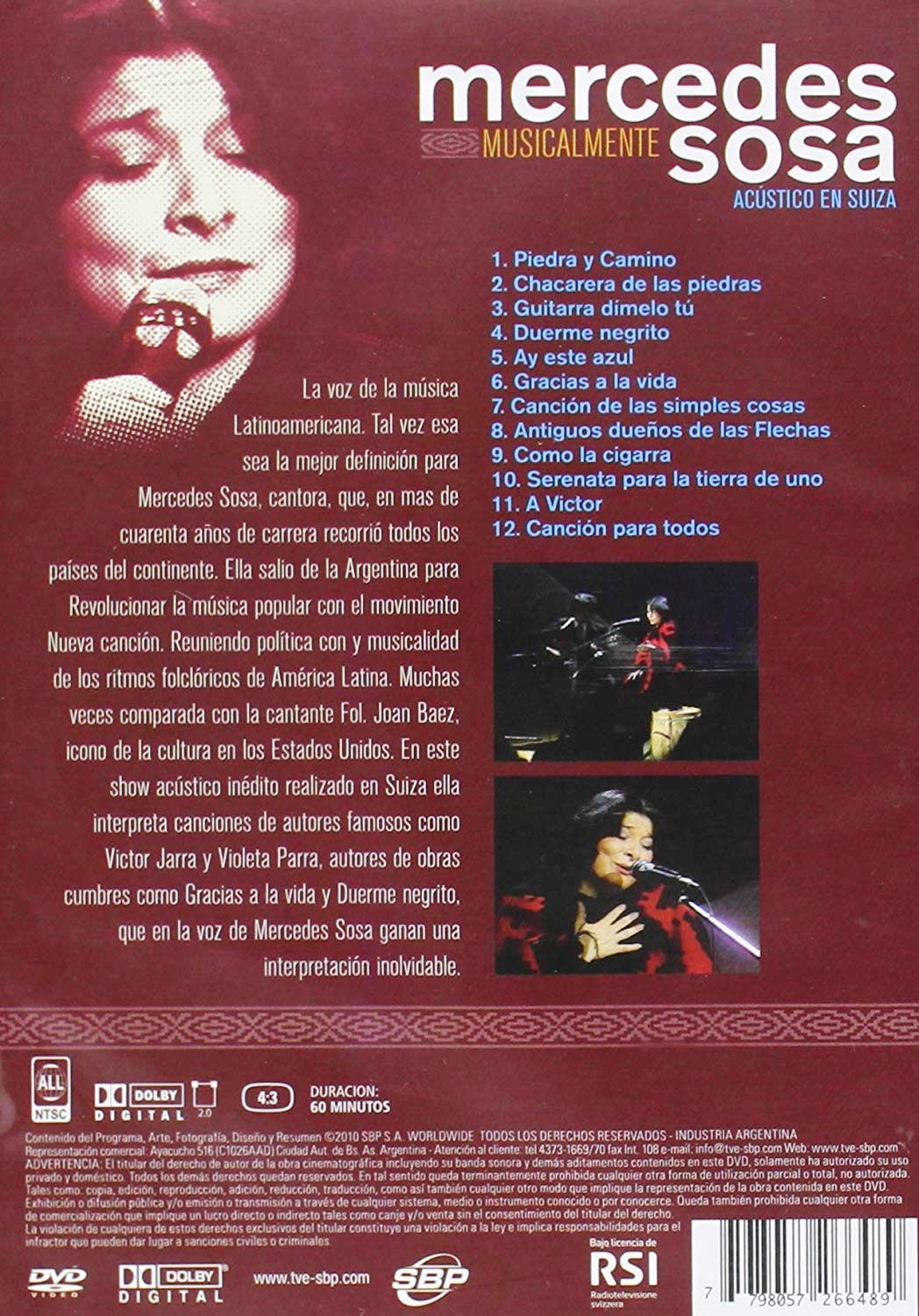 MERCEDES SOSA - ACUSTICO EN SUIZA - Imagen 2