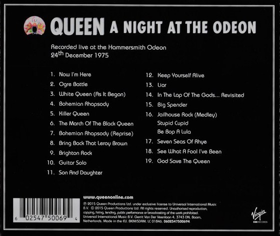 QUEEN - A NIGHT AT THE ODEON - Imagen 2