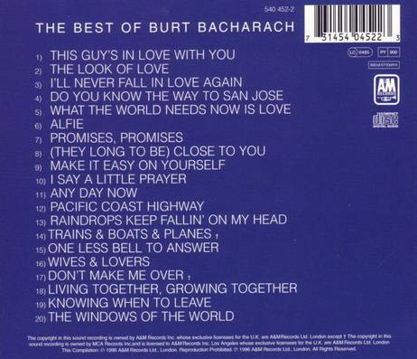 BURT BACHARACH - THE BEST OF BURT BACHARACH - Imagen 2