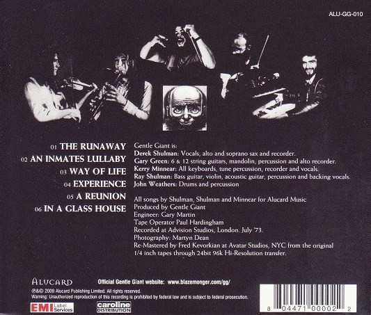 GENTLE GAINT - IN A GLASS HOUSE - Imagen 2