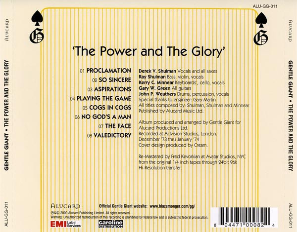 GENTLE GIANT - THE POWER AND THE GLORY - Imagen 2