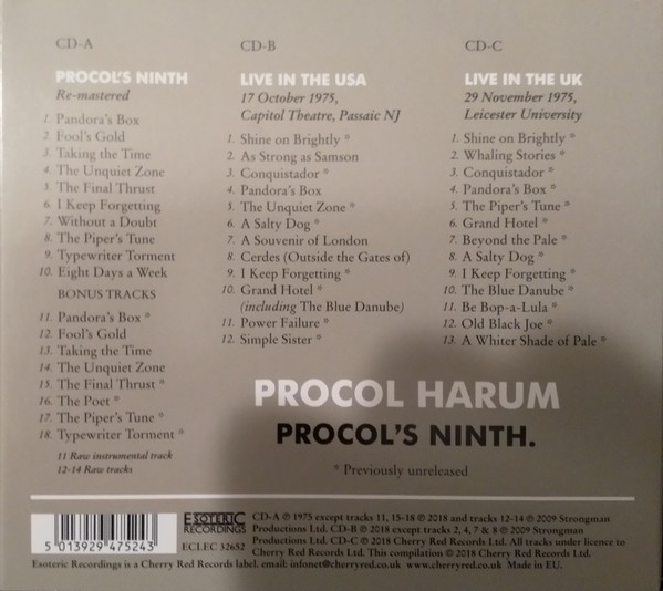 PROCOL HARUM - PROCOLS NINTH - Imagen 2