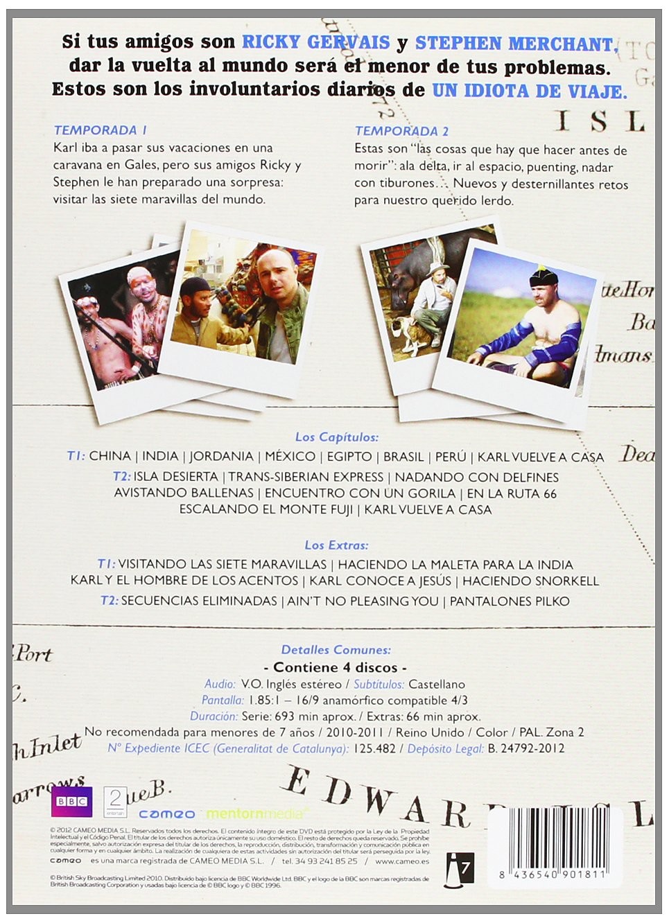 AN IDIOT ABROAD - TEMPORADA 1 & 2 - Imagen 2