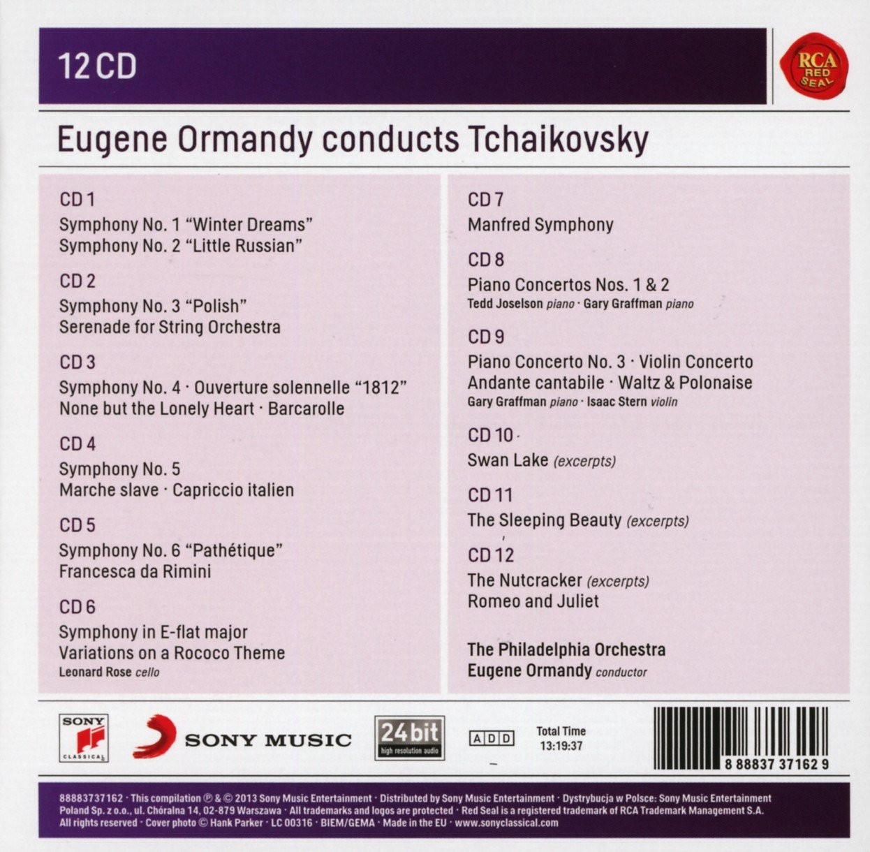EUGENE ORMANDY - TCHAIKOVSKY - SYMPHONIES 1-6 - Imagen 2