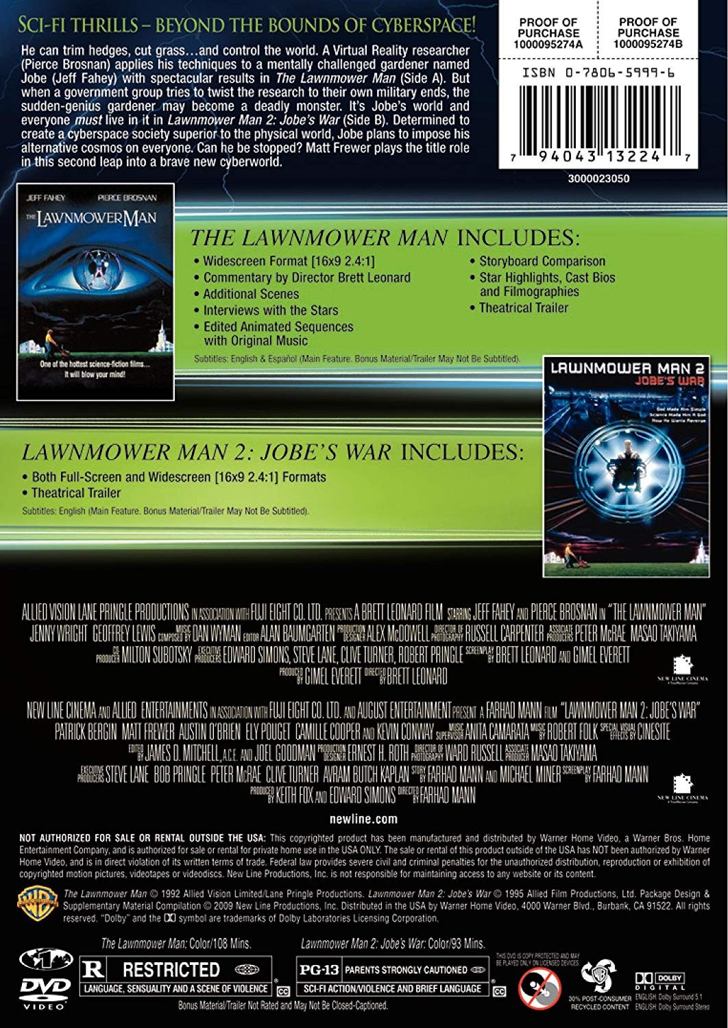 THE LAWNMOWER MAN / THE LAWNMOWER MAN 2 -JOBES WAR - Imagen 2