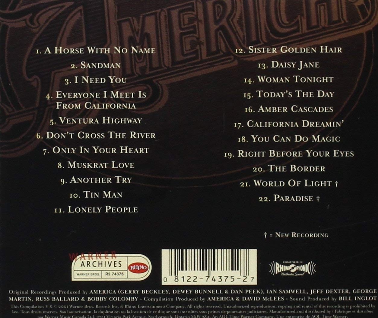 AMERICA - COMPLETE GREATEST HITS - Imagen 2