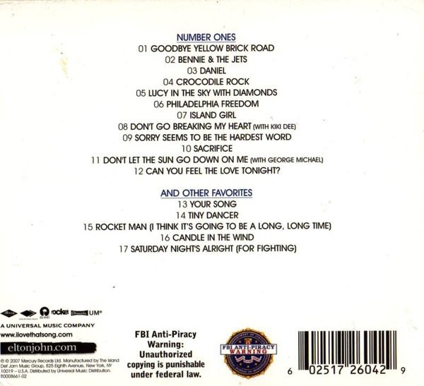 ELTON JOHN - ROCKET MAN / NUMBER ONES - Imagen 2