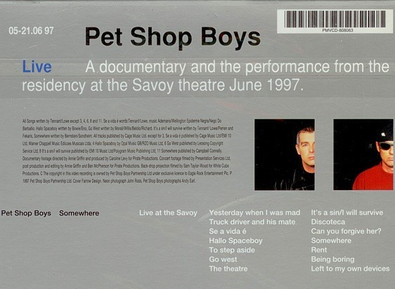 PET SHOP BOYS - SOMEWHERE IN CONCERT - Imagen 2