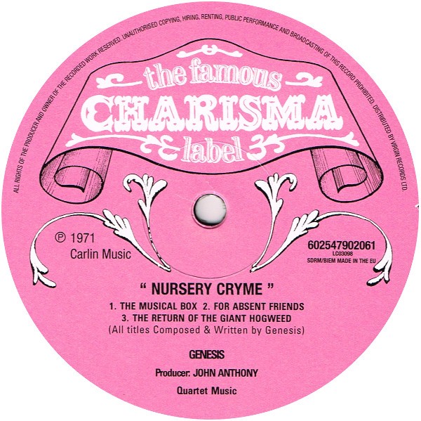GENESIS NURSERY CRYME America Dvd