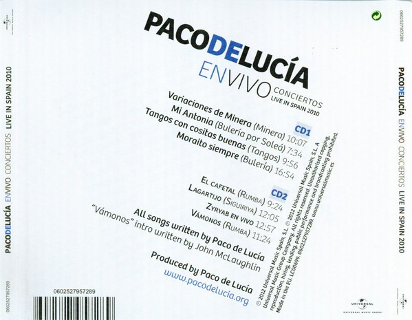 PACO DE LUCIA - LIVE SPANISH CONCERT 2010 - Imagen 2