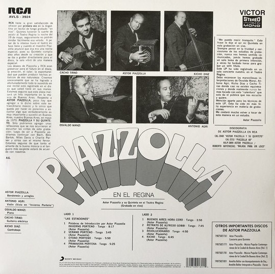 ASTOR PIAZZOLLA - TEATRO REGINA - Imagen 2