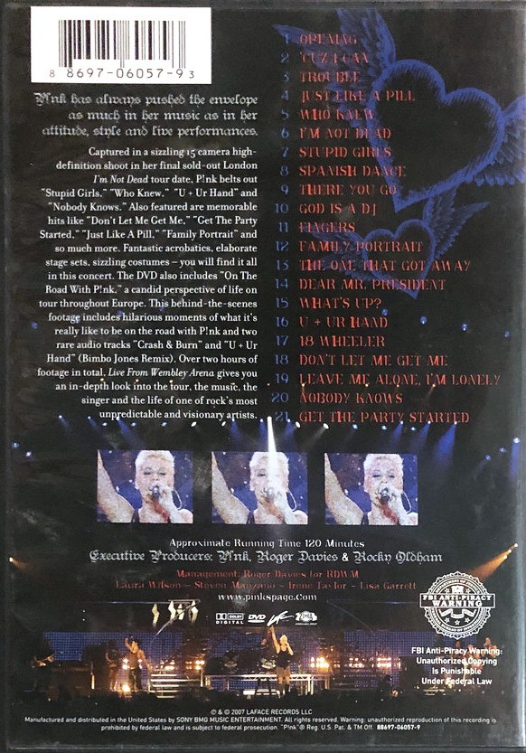 PINK - LIVE FROM WEMBLEY ARENA - LONDON ENGLAND - Imagen 3