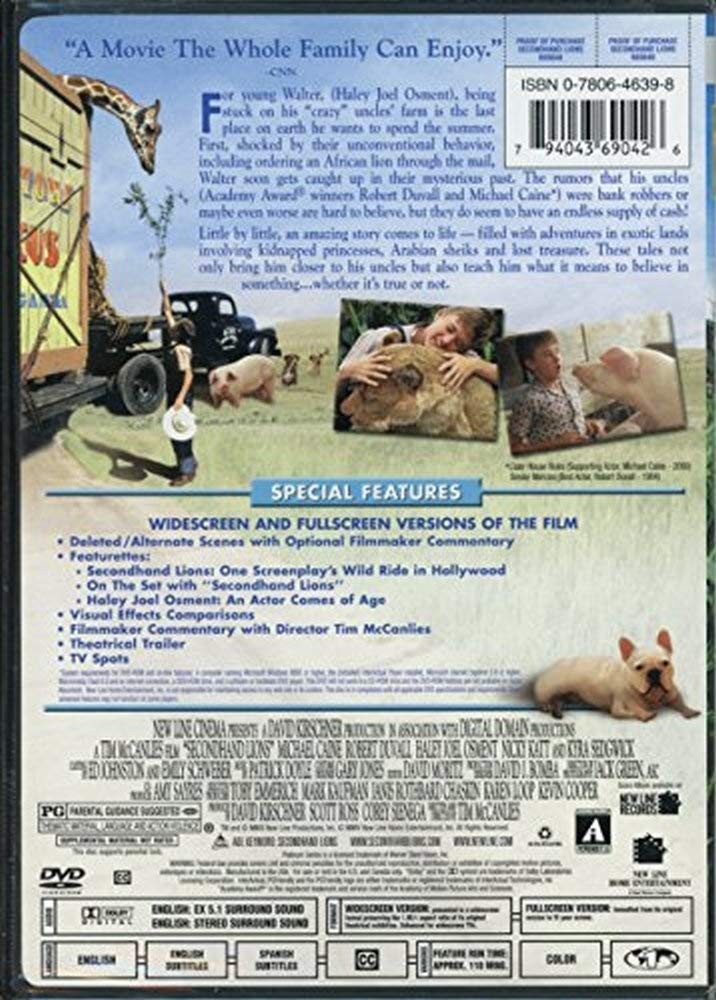 Secondhand lions america dvd