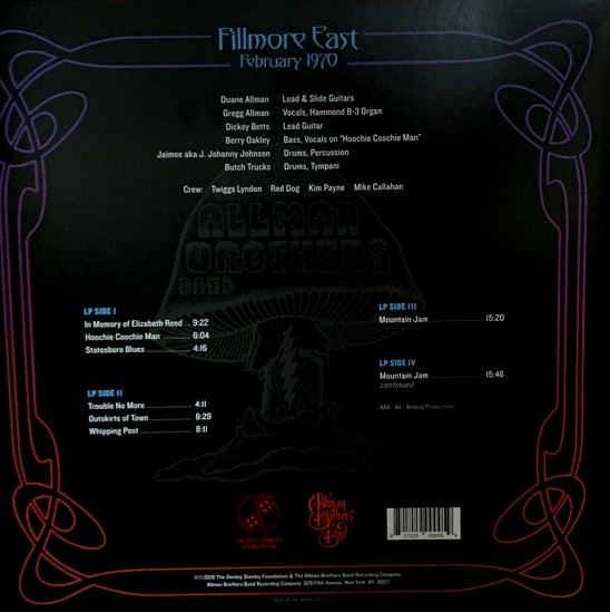 ALLMAN BROTHERS BAND - FILLMORE EAST FEBRUARY 1970 - Imagen 2