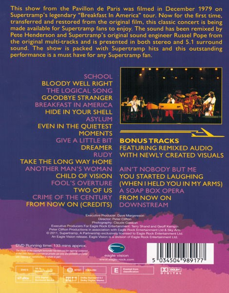 SUPERTRAMP - LIVE IN PARIS 79 - Imagen 3