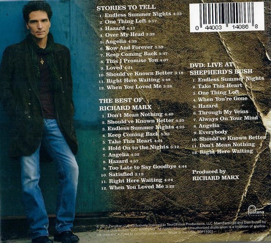 RICHARD MARX - STORIES TO TELL - Imagen 2