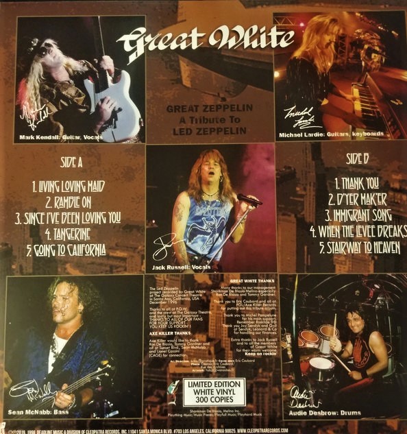 GREAT WHITE - GREAT ZEPPELIN - A TRIBUTE TO LED ZEPPELIN - Imagen 2