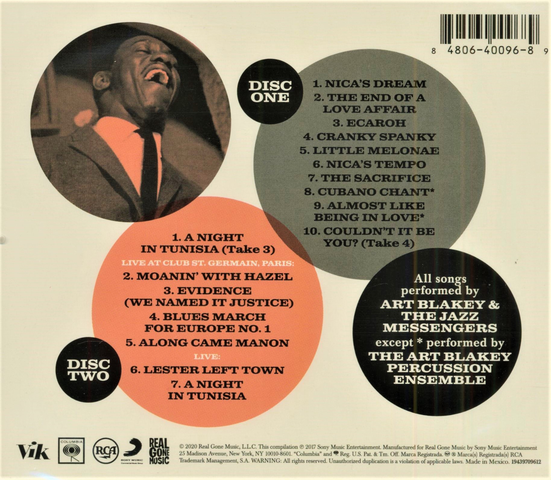 ART BLAKEY & THE JAZZ MESSENGERS - THE BEST OF COLUMBIA & RCA/VIK YEARS 1956-1959 - Imagen 2