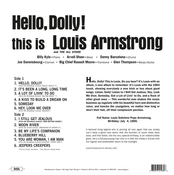 LOUIS ARMSTRONG - HELLO DOLLY - Imagen 2