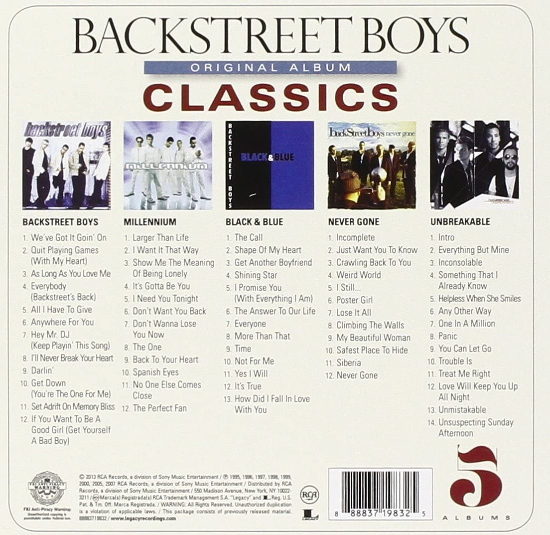 BACKSTREET BOYS - ORIGINAL ALBUM CLASSICS - Imagen 2