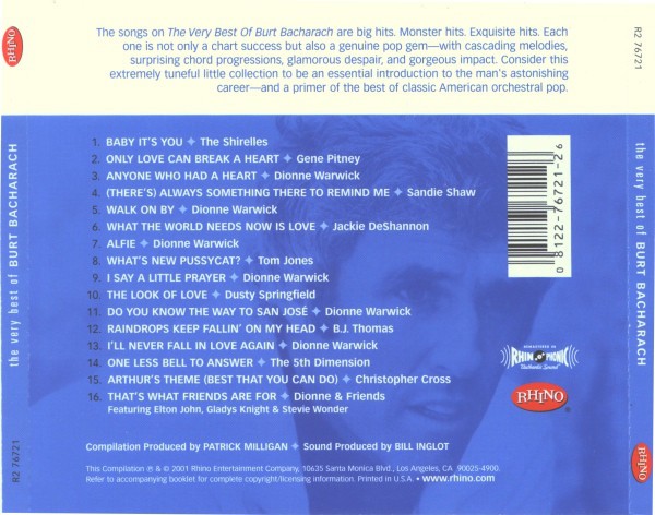 BURT BACHARACH - THE VERY BEST OF - Imagen 2
