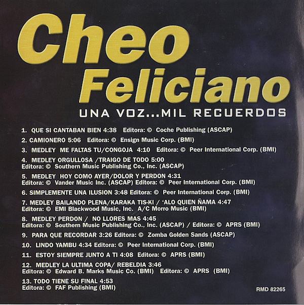 CHEO FELICIANO - UNA VOZ MIL RECUERDOS - Imagen 2