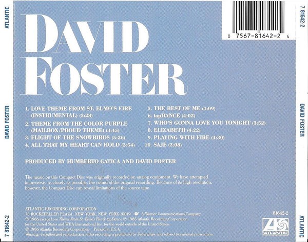 DAVID FOSTER - DAVID FOSTER - Imagen 2