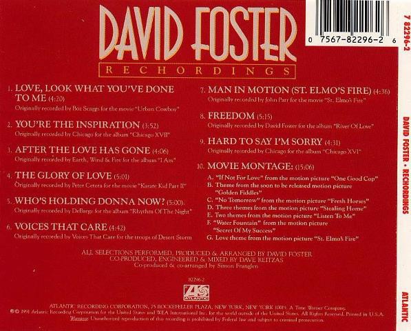 DAVID FOSTER - RECHORDINGS - Imagen 2