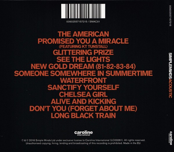 SIMPLE MINDS - ACOUSTIC - Imagen 2