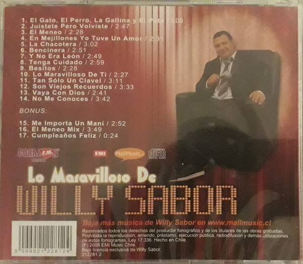 WILLY SABOR - LO MARAVILLOSO DE WILLY SABOR - Imagen 2
