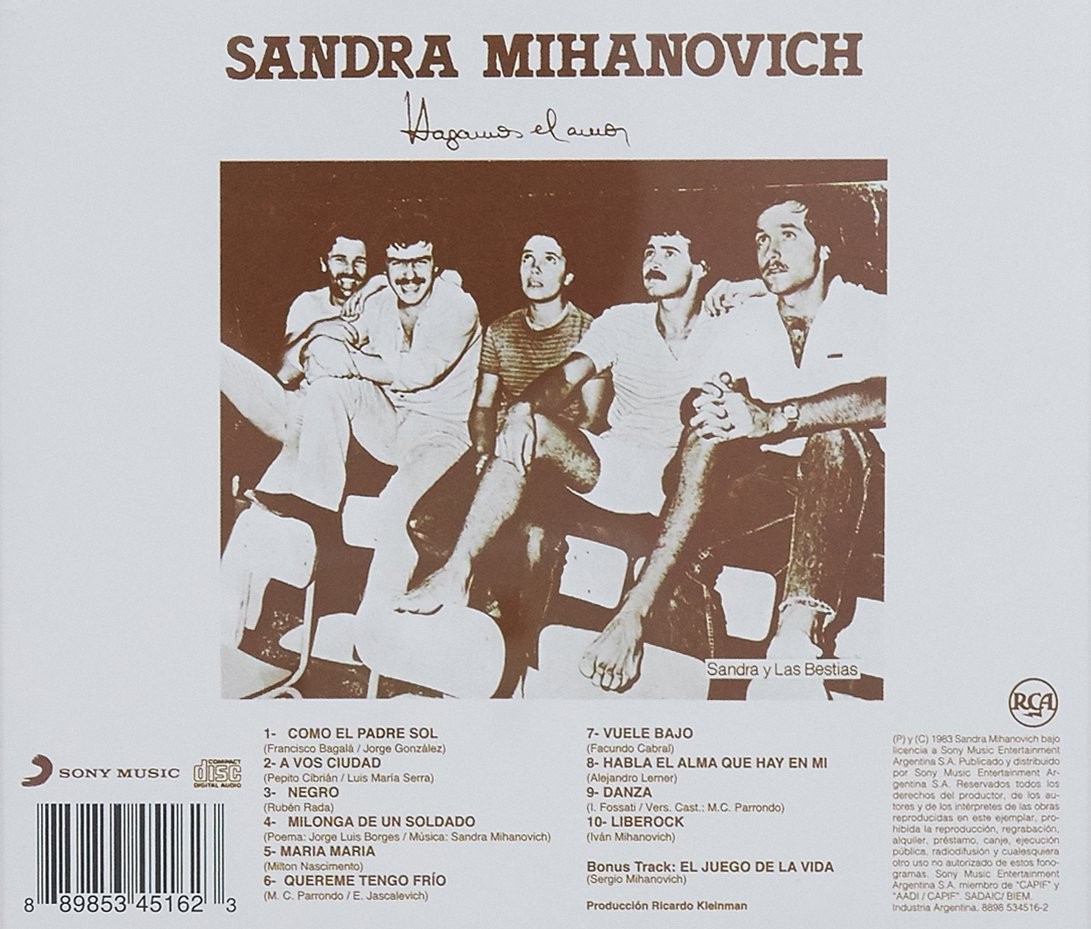 SANDRA MIHANOVICH - HAGAMOS EL AMOR - Imagen 2