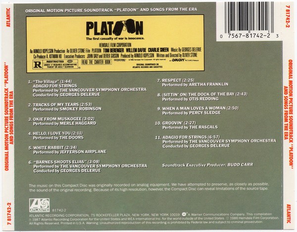 PLATOON - SOUNDTRACK - VARIOS ARTISTAS - Imagen 2