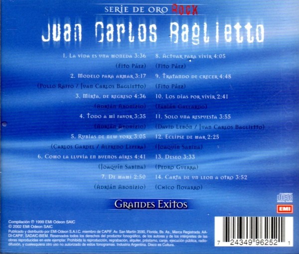 JUAN CARLOS BAGLIETTO - GRANDES EXITOS - Imagen 2