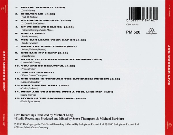 JOE COCKER - JOE COCKER LIVE - Imagen 2