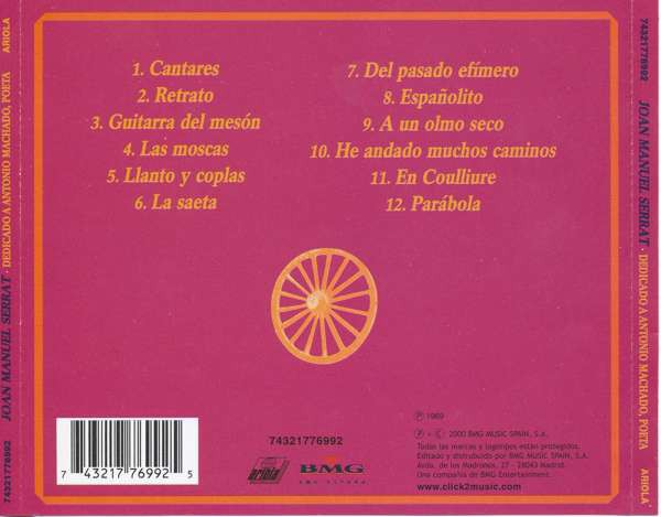 JOAN MANUEL SERRAT - DEDICADO A ANTONIO MACHADO POETA - Imagen 2