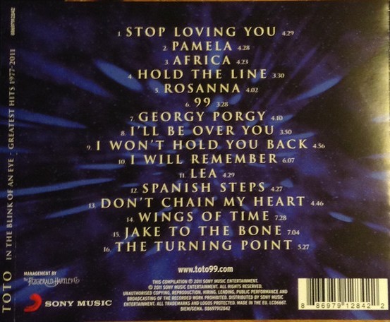 TOTO - BLINK OF AN EYE - GREATEST HITS 1977-2011 - Imagen 2