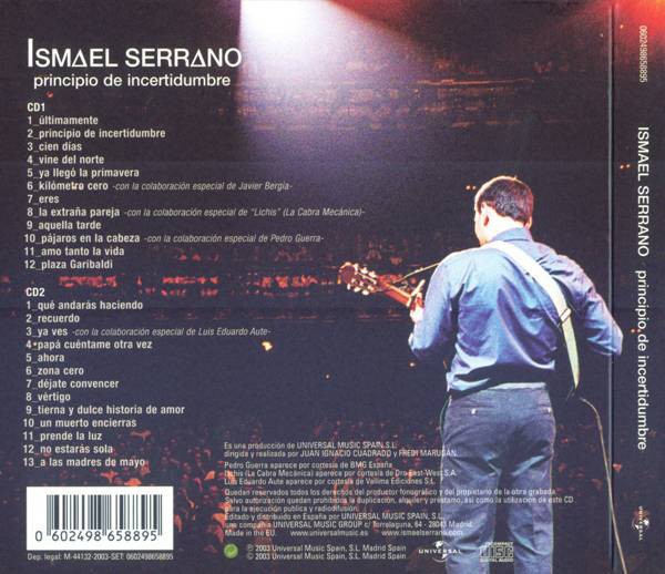 ISMAEL SERRANO - PRINCIPIO DE INCERTIDUMBRE - Imagen 2