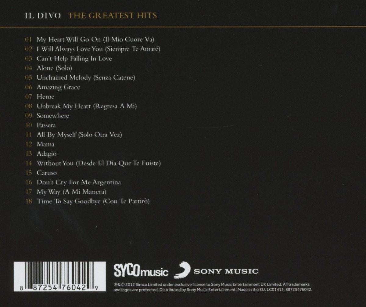 IL DIVO - THE GREATEST HITS - Imagen 2